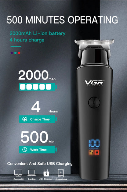 VGR V-937 Professional Electric Hair Trimmer Cordless Beard Set