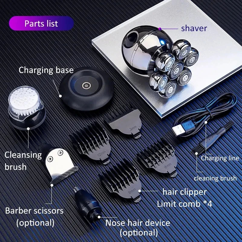 Electric Shaver 7D Floating Cutter Head Base Portable Trimmer