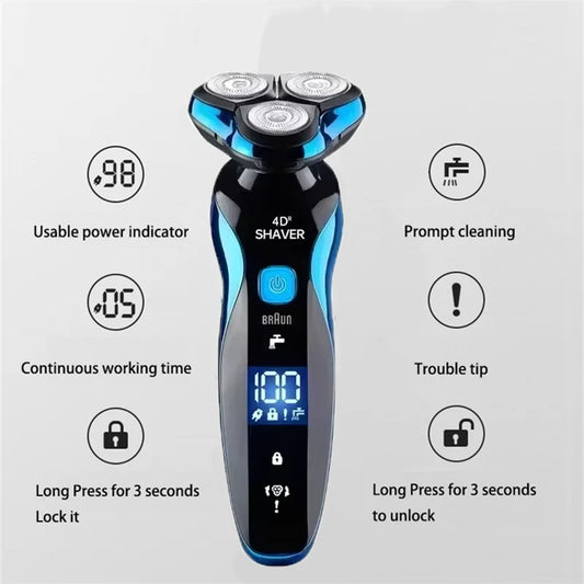 4-in-1 Electric Shaver Portable Men Shaver Travel Electric Shaver