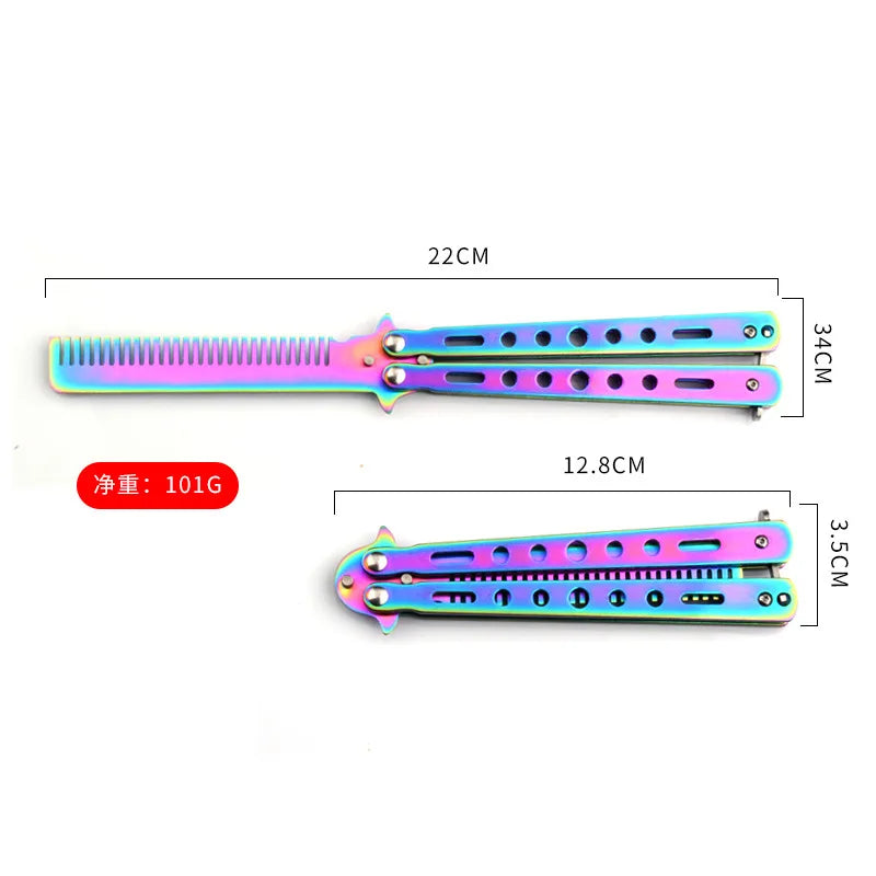 Portable Butterfly Training Foldable Trainer Pocket Comb