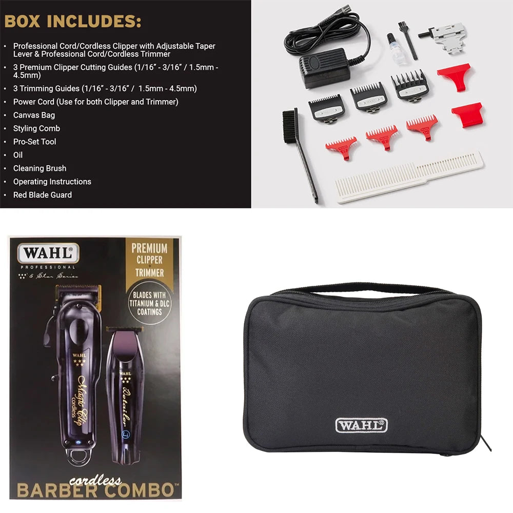 Wahl Professional 5 Stars Cordless Magic Clip T-Cut for Barbershop