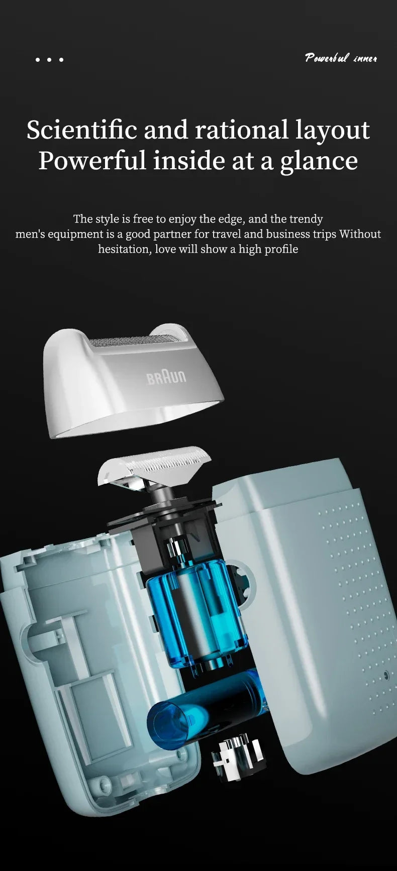 Original Fang BRAUN M1900 Electric Shaver For Men Beard Trimmer