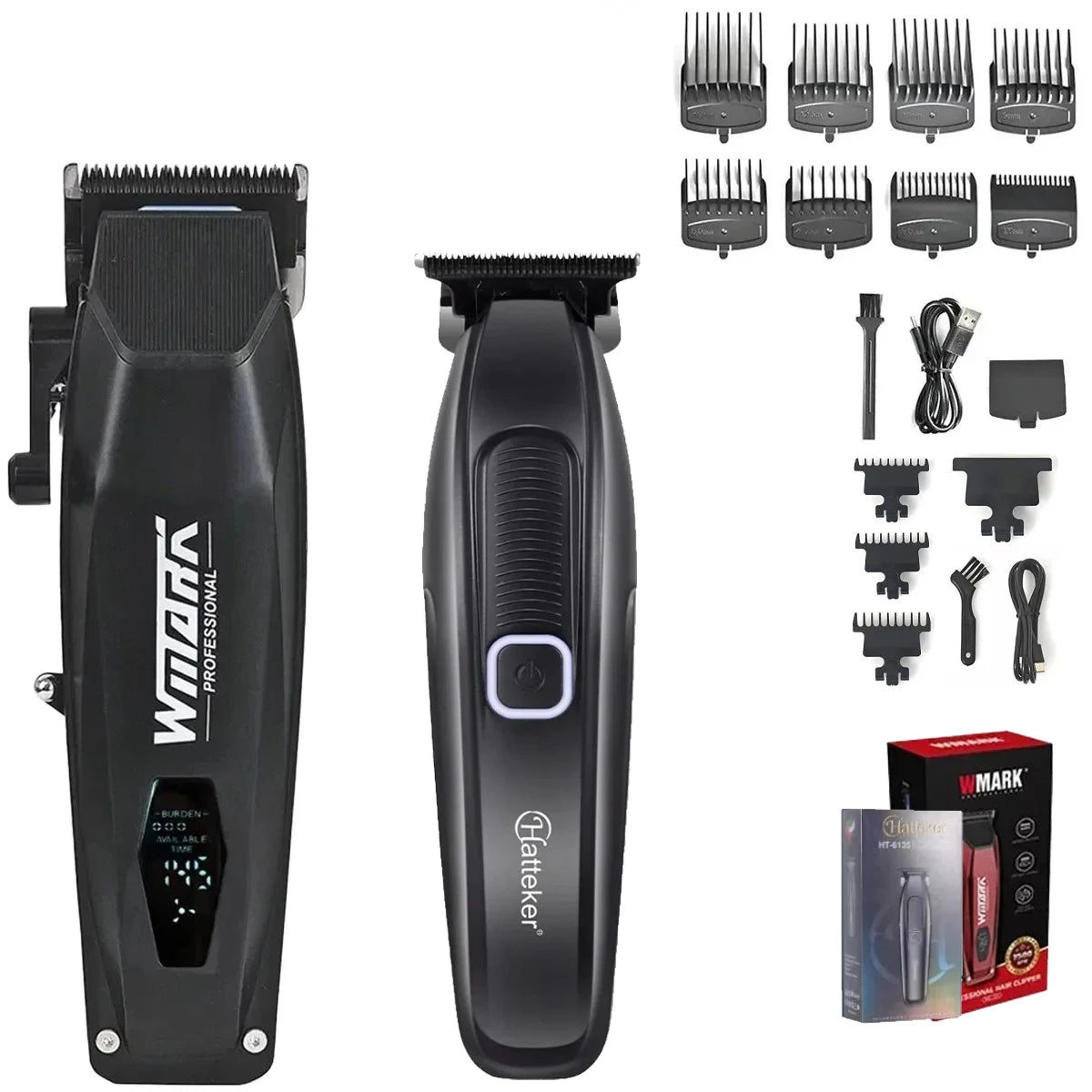 Professional electric hair clipper barbers 3PC set