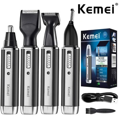 Kemei 4 in 1 trimmer for men Electric Nose and ear trimmer Set