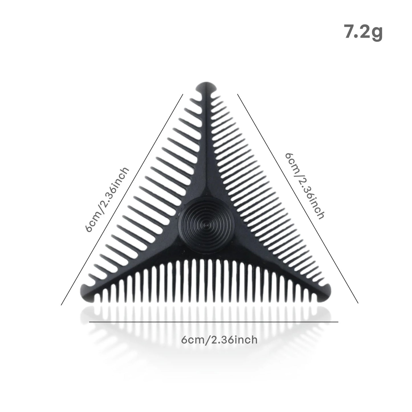 1Pc New Mini Triangular Fidget Rotate Combs Wide Fine Tooth