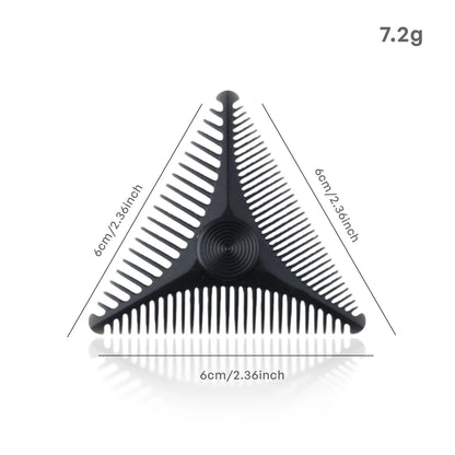 1Pc New Mini Triangular Fidget Rotate Combs Wide Fine Tooth