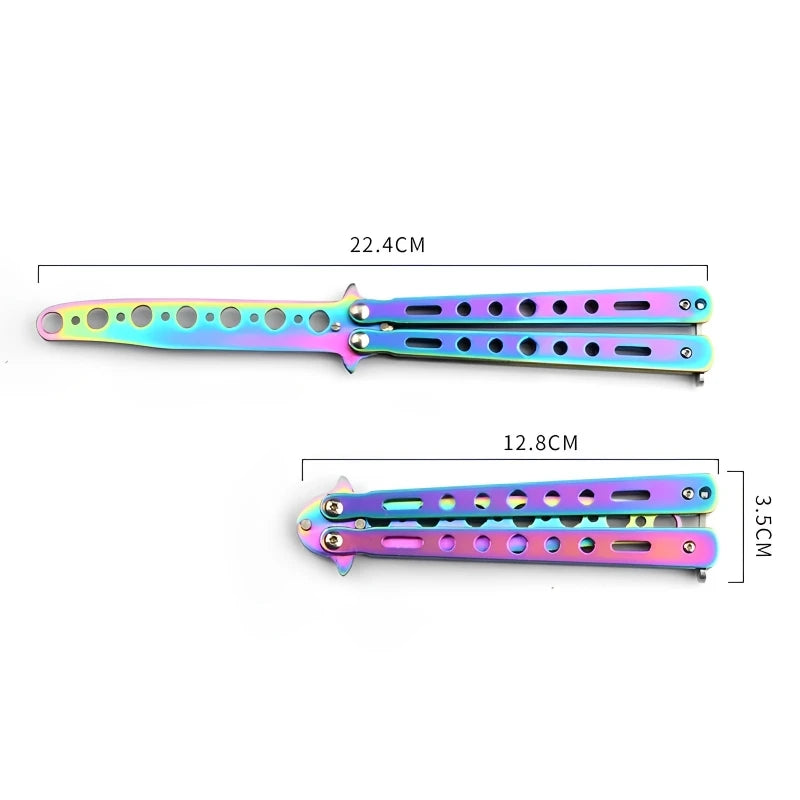 Foldable Comb Stainless Steel Practice Training Butterfly Comb