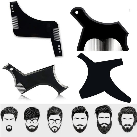 Man Beard Shaping Template Set Salon Beard Stencil Shaper