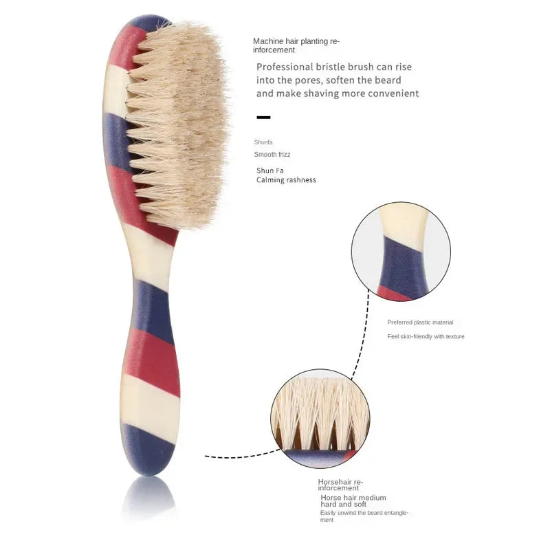 Men Beard Brush Boar Bristle/horsehair Moustache