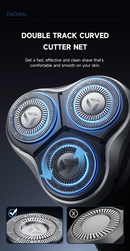 ENCHEN Electric Shaver Razor Beard Trimmer Rotary 3D Hair Shaver