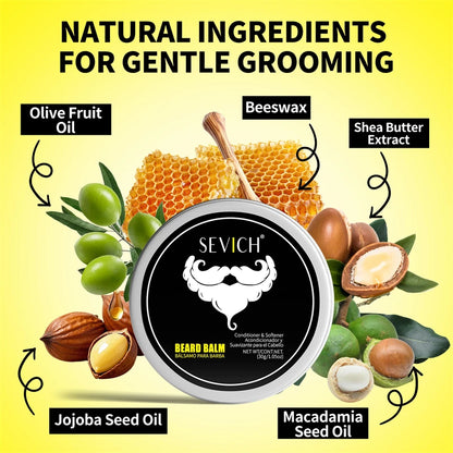 Beard Balm Wax Natural Men's Beard Care Cream Moisturizing