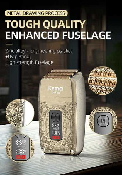 Kemei 8500 RPM Electric Shaver for Men Rechargeable Beard Shaver