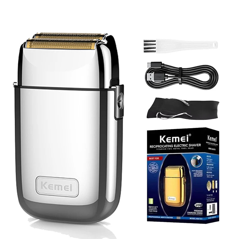 Kemei Tx1 Rechargeable Metal Housing Razor Shaving Machine