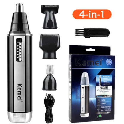 Kemei 4in1 rechargeable nose hair trimmer hair removal
