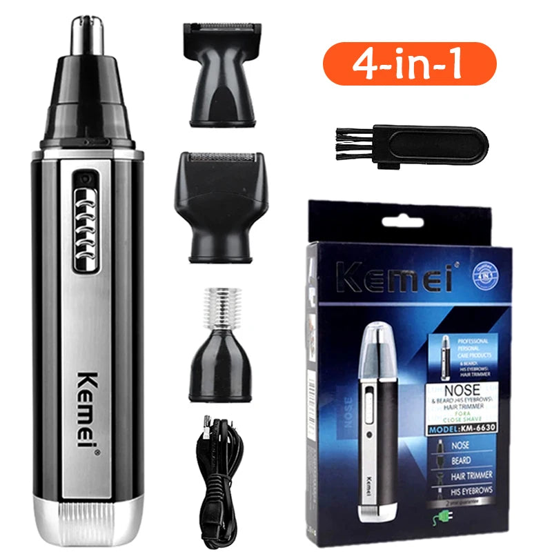 Kemei 2in1 & 4in1 Nose Hair Trimmer Rechargeable Trimer