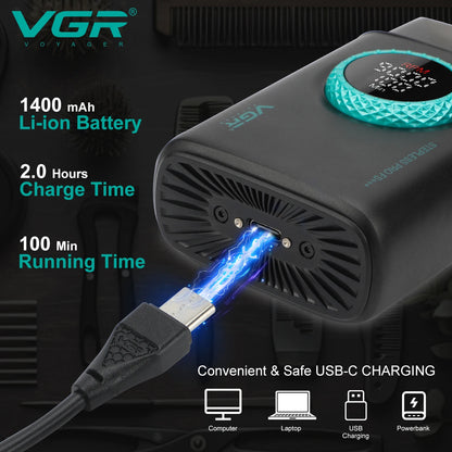 VGR high-end men's shaver alloy reciprocating V-378