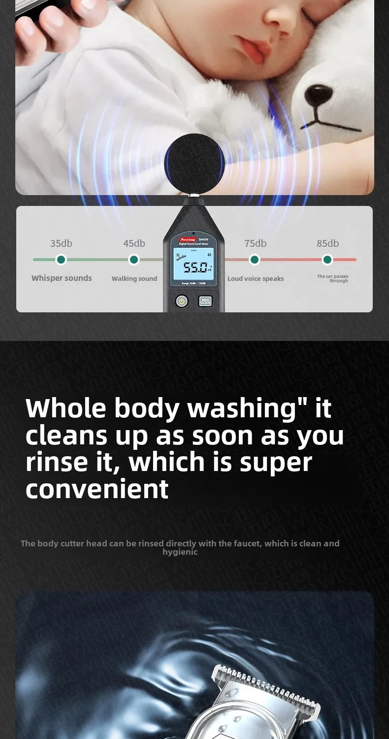 Hair Clipper Rechargeable Cordless Trimmer for Men Grooming