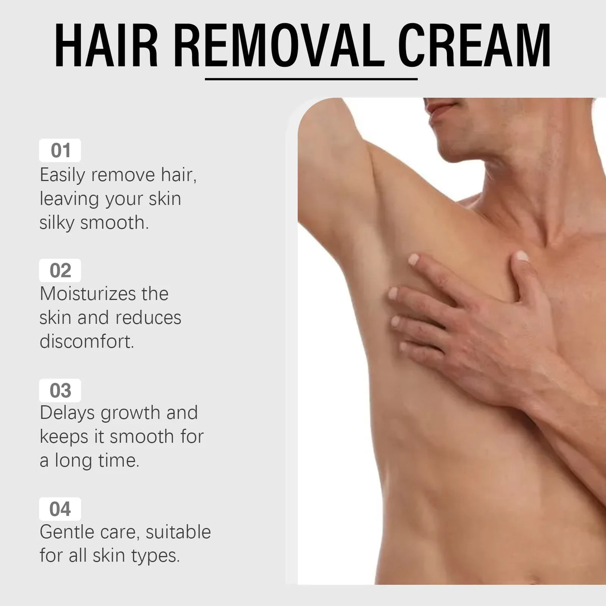 East Moon Men Hair Removal Cream Intimate Areas Painless Removal