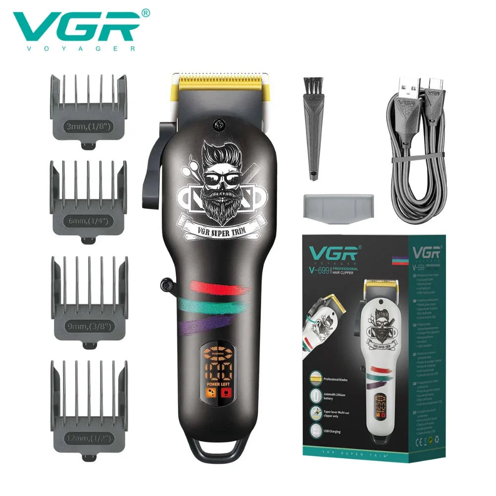 VGR Hair Trimmer Cordless Haircut Machine Electric Beard Clipper