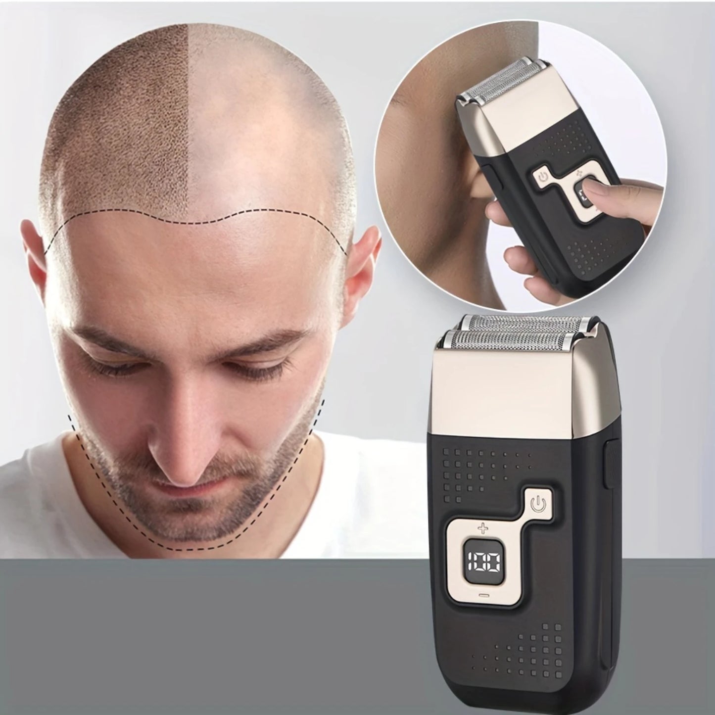 Men's Cordless Rechargeable Beard Trimmer Razor