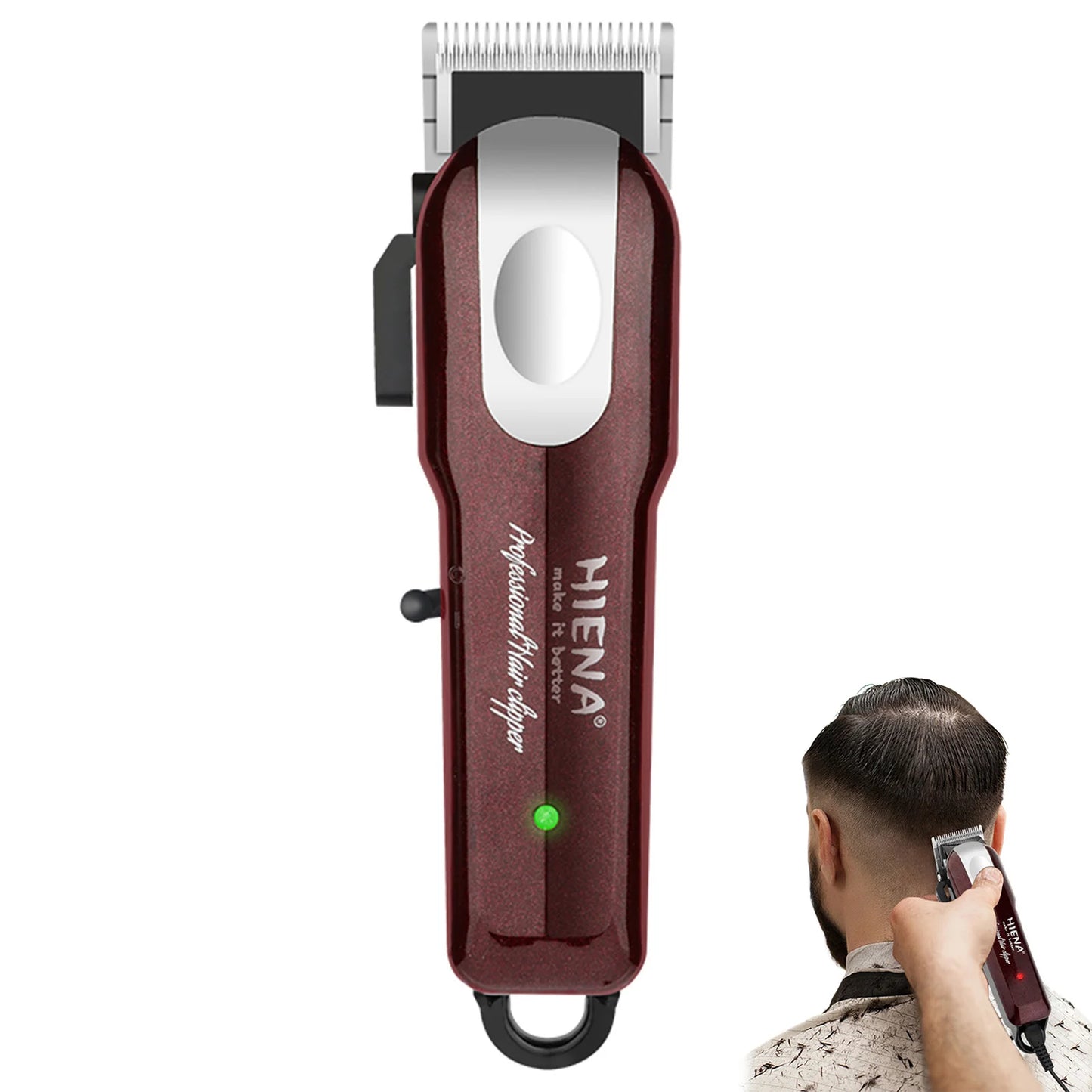 HIENA Professional Barber Hair Clippers Cordless Electric hair cutting