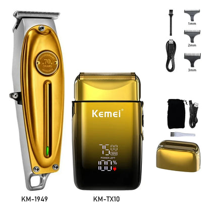 Kemei-KM-TX10 Men's Shaving Machine Dual Foil Blades