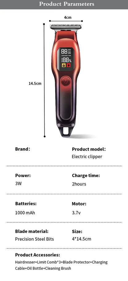 Hair Beard Trimmer for Men Professional T Liners Clippers Kit
