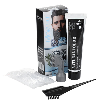 Beard and Hair Black Coloring Cream with Rosemary Extract