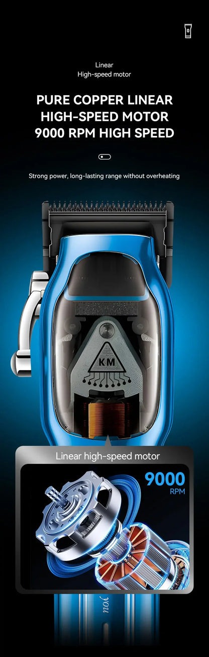 Kemei Professional Hair Clipper Barber Cordless Hair Trimmer