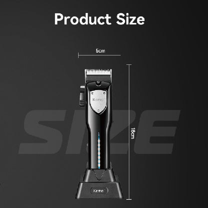 Original Kemei Full Metal Hair Trimmer For Men Rechargeable Barber Hair Clipper