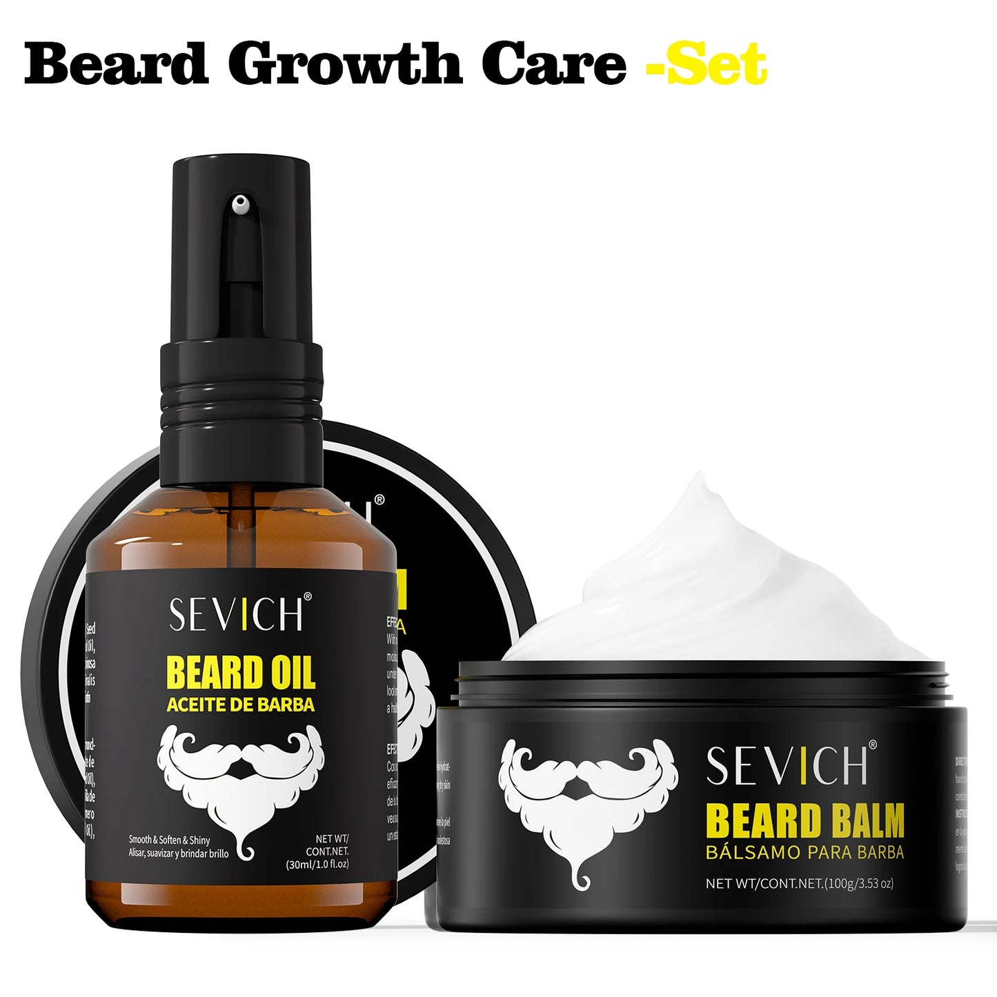 Natural Beard Growth Kit For Men Beard Thickening Care Oil