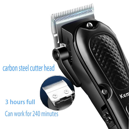 Kemei adjustable hair clipper for men professional hair trimmer