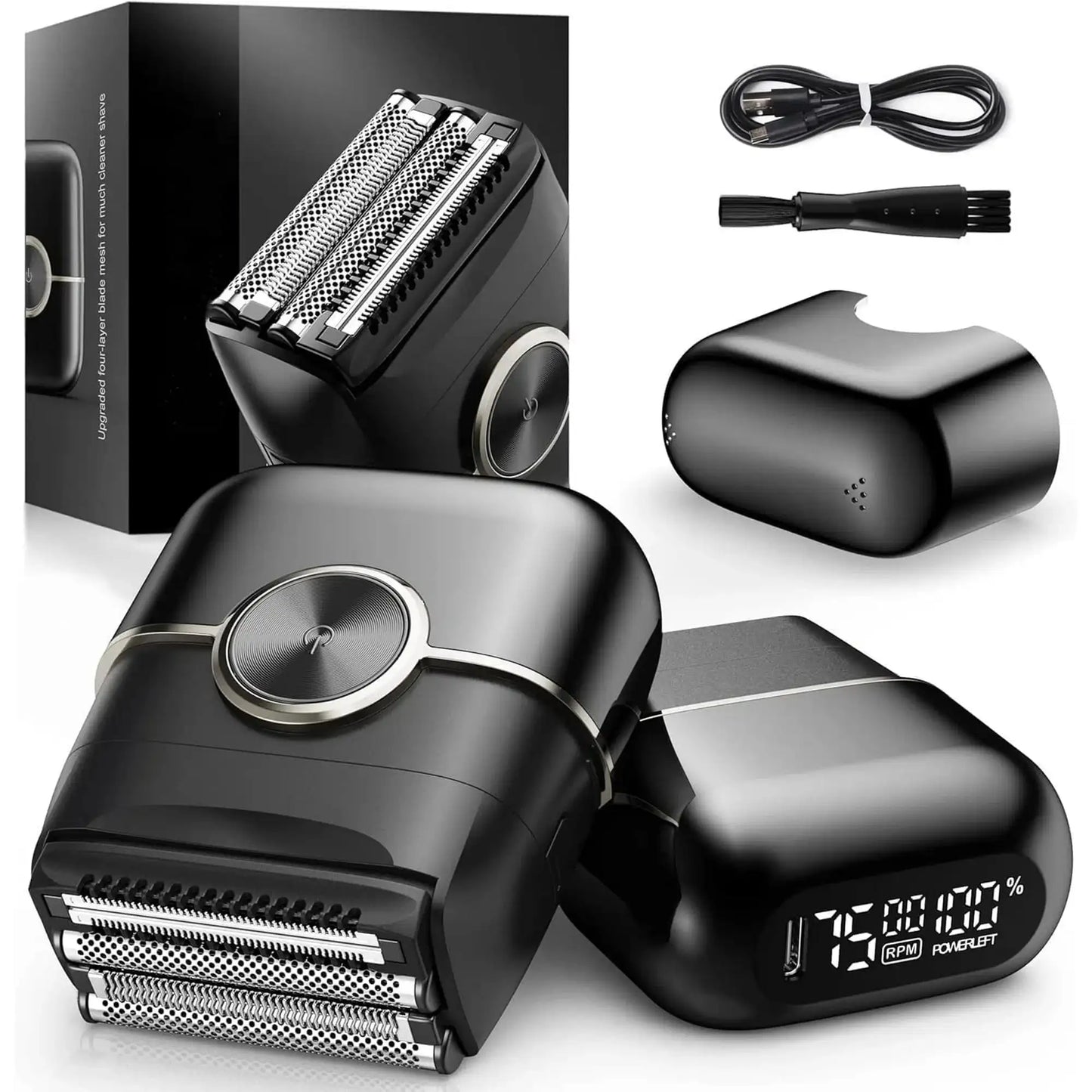 Electric Razor for Men 4 Blades Floating Head Foil Shaver
