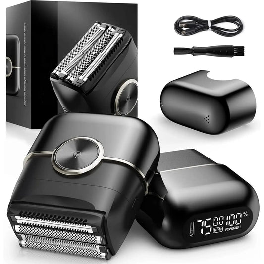 Electric Razor for Men 4 Blades Floating Head Foil Shaver