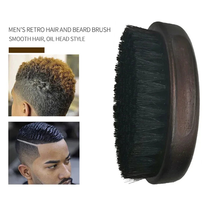 Fur Boar Hair Brush Men Bristle Wild Natural Beard Brush