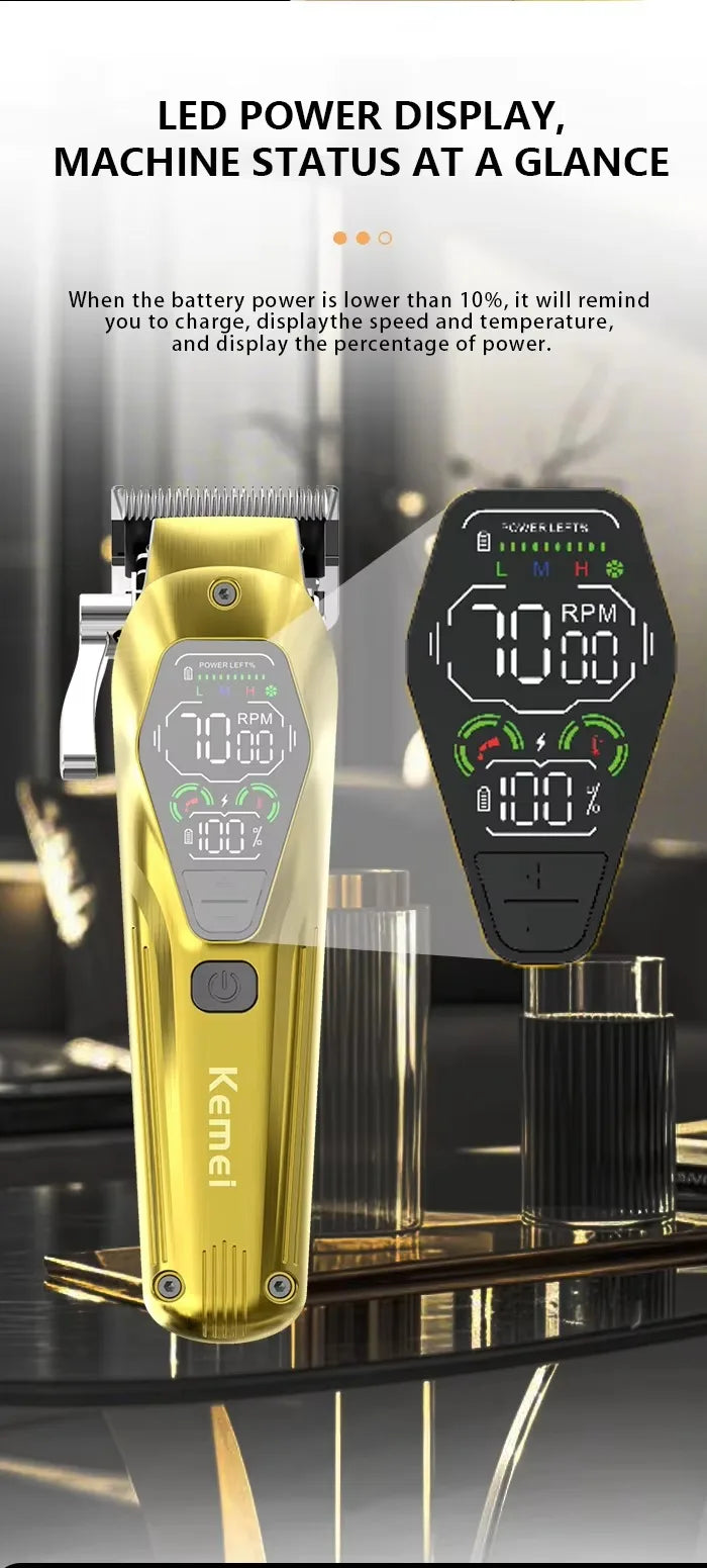 Kemei Hair Trimmers Professional Hair Cut Machine 9000 RPM KM-1698
