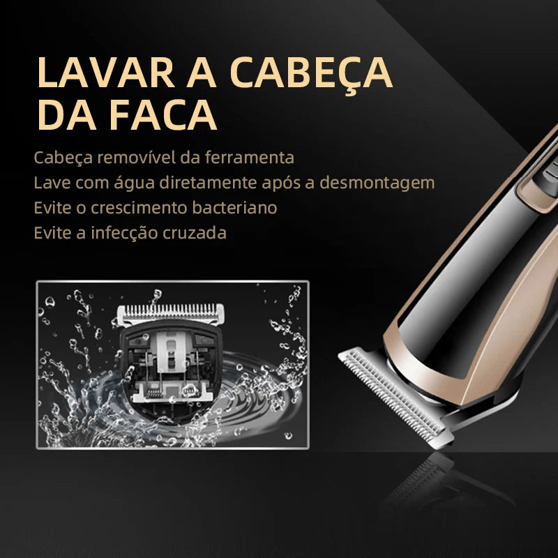 Kemei KM-418 Hair Clipper - Waterproof Rechargeable Hair Trimmer 60min 3W