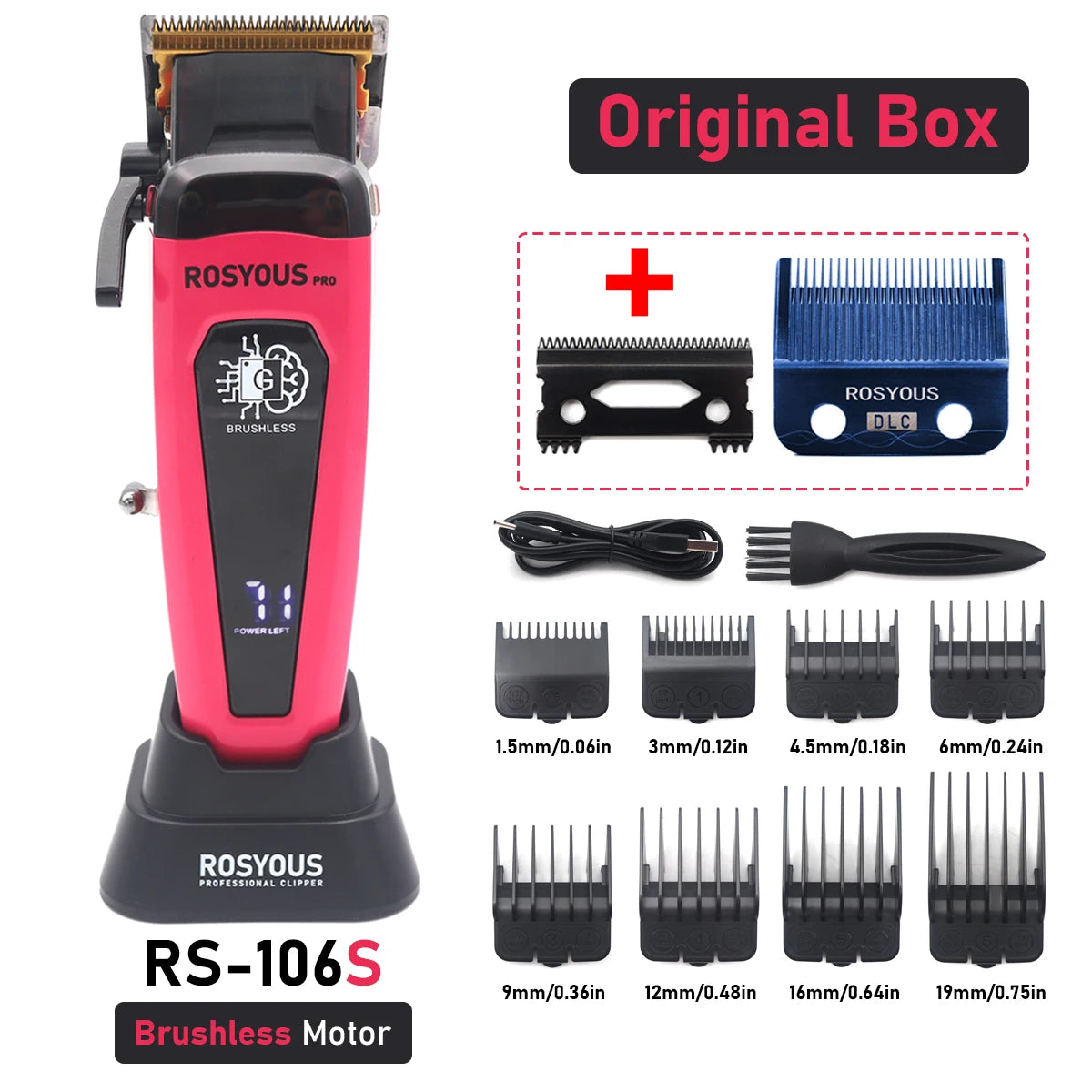 Professional Hair Clipper Brushless Motor DLC Blade  for Men 106