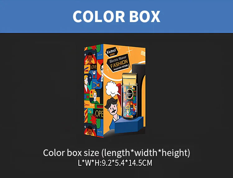 Kemei Graffiti Electric Hair Clipper Kit Men's Electric Shaver