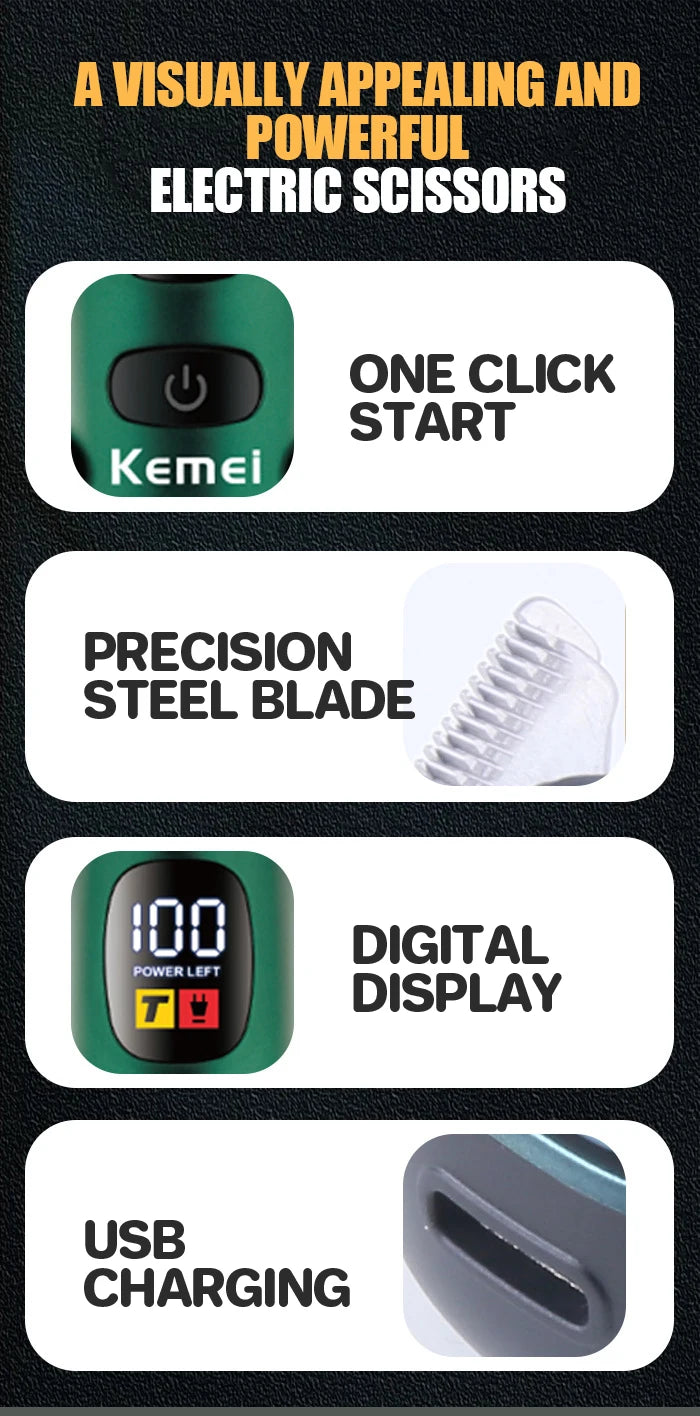 Hair Clippers for Men Professional Cordless Barber Clippers km-2259