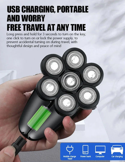 5 In 1 Electric Shaver For Men Bald Head Hair Clipper Razor