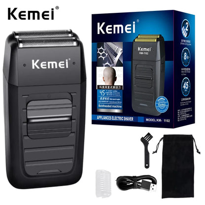 Kemei-1102 Rechargeable Cordless Shaver For Men Beard Shaver