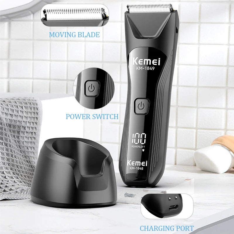 KEMEI fast charging digital washable personal trimmer KM-1849