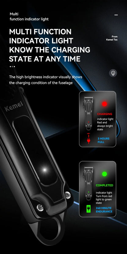 Kemei KM-1071 USB Charging Cordless Hair Salon Clipper