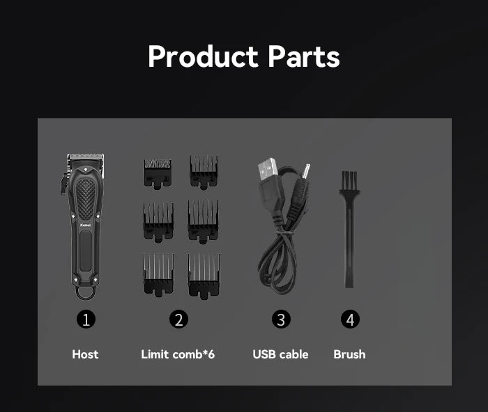 Kemei KM-1071 USB Charging Cordless Hair Salon Clipper