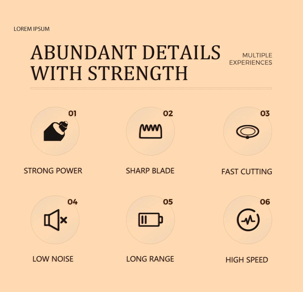 Rechargeable cordless hair trimmer for men grooming