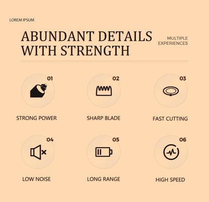 Rechargeable cordless hair trimmer for men grooming
