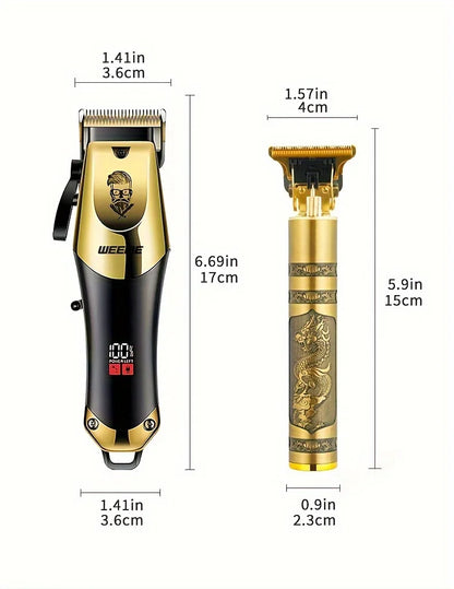 2pcs/Set Professional Hair Clippers For Men Electric Hair Clipper