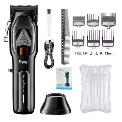 KM-1763 9000rpm Pro Hair Clipper 10W Big Power Cordless