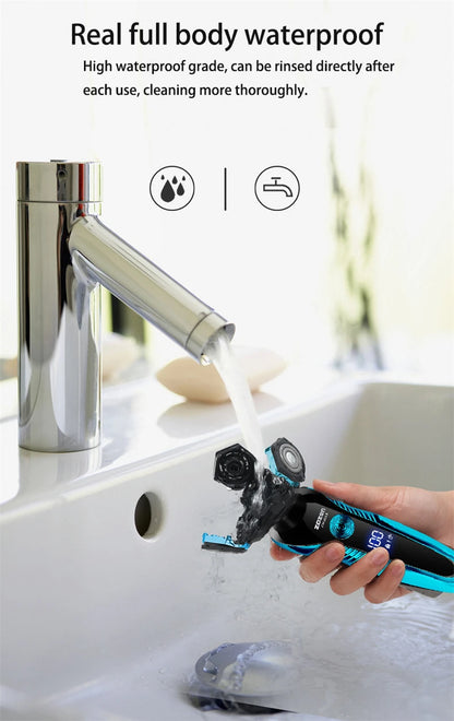 ZOZEN Electric Razor Electric Shaver Washable Rechargeable Clipper